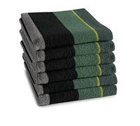 DDDDD - Serviette de Cuisine - Rico - Essuie Main Cuisine - Accessoire Cuisine - Torchon Cuisine - Coton - Vert - 6 pièces