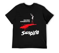 dddddtttDDD Dario Argento Suspiria 1977 Film Poster - Limited Edition Black Tribute t-Shirt Black Colour38 XL