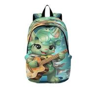 DDDIYEU Adorable ComéDie Musicale Sac À Dos Portable Léger Randonnée Extérieure Cartable Dos À Sac pour Voyage Licorne Verte