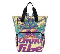 DDDIYEU Ananas Tropical éTé Sac à Langer Sac à Dos Grande Capacité Multifonction Sac à Couches pour Voyage Maman Femme Papa