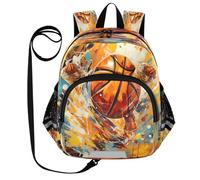 DDDIYEU Aquarelle Oeuvre Basket-Ball Sac à Dos Bébé Rigolo avec Oreilles,Mini Sac à Épaule Adorable,Sac à Dos pour Enfants