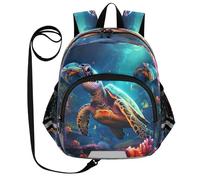 DDDIYEU Aquarelle Oeuvre Kurtles Sac à Dos Bébé Rigolo avec Oreilles,Mini Sac à Épaule Adorable,Sac à Dos pour Enfants