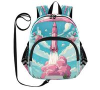 DDDIYEU Art De Dessin Animé FuséE Rose De L'espace Sac à Dos Bébé Rigolo avec Oreilles,Mini Sac à Épaule Adorable,Sac à Dos pour Enfants