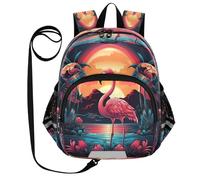 DDDIYEU Art Flamingo Oeuvre Sac à Dos Bébé Rigolo avec Oreilles,Mini Sac à Épaule Adorable,Sac à Dos pour Enfants