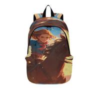 DDDIYEU Beauté Des Chevaux De Dessin Animé Sac À Dos Portable Léger Randonnée Extérieure Cartable Dos À Sac pour Voyage