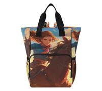 DDDIYEU Beauté Des Chevaux De Dessin Animé Sac à Langer Sac à Dos Grande Capacité Multifonction Sac à Couches pour Voyage Maman Femme Papa