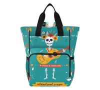 DDDIYEU ComéDie Musicale Festive Sac à Langer Sac à Dos Grande Capacité Multifonction Sac à Couches pour Voyage Maman Femme Papa Squelette