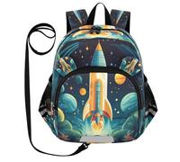 DDDIYEU Cyan FuséE Spatiale PlanèTes éToiles Sac à Dos Bébé Rigolo avec Oreilles,Mini Sac à Épaule Adorable,Sac à Dos pour Enfants
