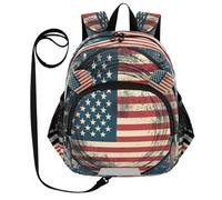 DDDIYEU Drapeau De ModèLe De Plaque AméRicaine Sac à Dos Bébé Rigolo avec Oreilles,Mini Sac à Épaule Adorable,Sac à Dos pour Enfants