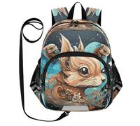 DDDIYEU ÉCureuil Aquarelle Oeuvre Sac à Dos Bébé Rigolo avec Oreilles,Mini Sac à Épaule Adorable,Sac à Dos pour Enfants