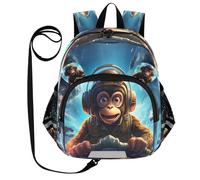 DDDIYEU Espace œUvre D'art Cool Monkry Sac à Dos Bébé Rigolo avec Oreilles,Mini Sac à Épaule Adorable,Sac à Dos pour Enfants