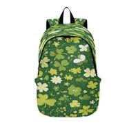 DDDIYEU Feuilles De TrèFle Vert Lumineux Sac À Dos Portable Léger Randonnée Extérieure Cartable Dos À Sac pour Voyage