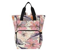 DDDIYEU Fleurs Roses éPanouies éLéGantes Sac à Langer Sac à Dos Grande Capacité Multifonction Sac à Couches pour Voyage Maman Femme Papa
