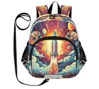 DDDIYEU FuséE De Feu Cool Art Dessin Animé Sac à Dos Bébé Rigolo avec Oreilles,Mini Sac à Épaule Adorable,Sac à Dos pour Enfants