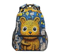 DDDIYEU HéRisson Jaune Mignon Moderne Bandoulière Sacs Cartable à Dos à Cartable Étudiants Sac pour Scolaire Filles Voyages Garçons