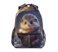 DDDIYEU HéRisson Mignon Neige Joyeux Bandoulière Sacs Cartable à Dos à Cartable Étudiants Sac pour Scolaire Filles Voyages Garçons