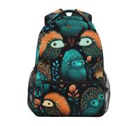 DDDIYEU HéRissons Bleus Confortables Bandoulière Sacs Cartable à Dos à Cartable Étudiants Sac pour Scolaire Filles Voyages Garçons