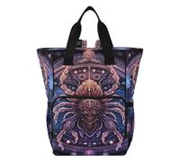 DDDIYEU Horoscope De L'espace Abstrait Bue Sac à Langer Sac à Dos Grande Capacité Multifonction Sac à Couches pour Voyage Maman Femme Papa