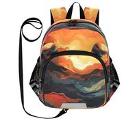 DDDIYEU Huile Oeuvre Coucher De Soleil Sac à Dos Bébé Rigolo avec Oreilles,Mini Sac à Épaule Adorable,Sac à Dos pour Enfants