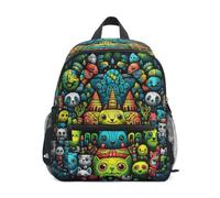 DDDIYEU Koalas Verts Joyeux Artistique Sac à Dos Enfant Sac d'École Maternelle Préscolaire Étudiant Scolaire Cartable pour Âgés de 3 à 8 Ans Garçons Filles