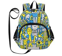 DDDIYEU Lapins Art Doodle Sac à Dos Bébé Rigolo avec Oreilles,Mini Sac à Épaule Adorable,Sac à Dos pour Enfants
