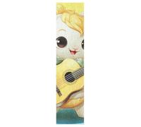 DDDIYEU Licorne Blanche Chantant Mignonne ComéDie Musicale Grip de Skateboard Bande Grip Antidérapante Auto-adhésif Griptape de Longboard Sans Bulles 9x33in,44x10in(1pcs)