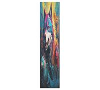 DDDIYEU Loups D'Art Aquarelle Grip de Skateboard Bande Grip Antidérapante Auto-adhésif Griptape de Longboard Sans Bulles 9x33in,44x10in(1pcs)