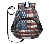 DDDIYEU Mince Drapeau AméRicain Bleu Sac à Dos Bébé Rigolo avec Oreilles,Mini Sac à Épaule Adorable,Sac à Dos pour Enfants