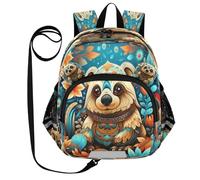 DDDIYEU Motif De Fleurs Castor Sac à Dos Bébé Rigolo avec Oreilles,Mini Sac à Épaule Adorable,Sac à Dos pour Enfants
