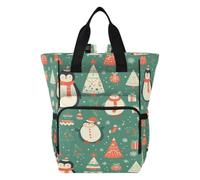 DDDIYEU NoëL De Pingouin Festif Sac à Langer Sac à Dos Grande Capacité Multifonction Sac à Couches pour Voyage Maman Femme Papa
