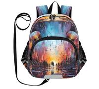 DDDIYEU Notes De Musique Art Abstrait Sac à Dos Bébé Rigolo avec Oreilles,Mini Sac à Épaule Adorable,Sac à Dos pour Enfants