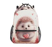 DDDIYEU Oeuvre Mignonne HéRisson Brun Bandoulière Sacs Cartable à Dos à Cartable Étudiants Sac pour Scolaire Filles Voyages Garçons