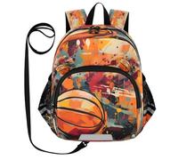 DDDIYEU Oeuvre Orange De Basket-Ball Sac à Dos Bébé Rigolo avec Oreilles,Mini Sac à Épaule Adorable,Sac à Dos pour Enfants