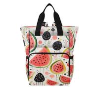 DDDIYEU PastèQues Juteuses éTé Sac à Langer Sac à Dos Grande Capacité Multifonction Sac à Couches pour Voyage Maman Femme Papa