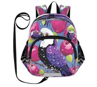 DDDIYEU Perroquet Oeuvre Pourpre Sac à Dos Bébé Rigolo avec Oreilles,Mini Sac à Épaule Adorable,Sac à Dos pour Enfants