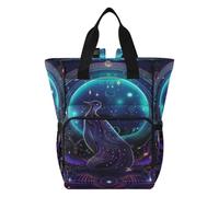 DDDIYEU Pingouin Bleu MystéRieux Sac à Langer Sac à Dos Grande Capacité Multifonction Sac à Couches pour Voyage Maman Femme Papa
