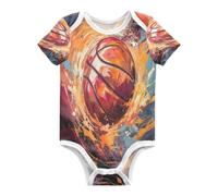DDDIYEU Ruby Basket BrûLant Body pour Bébé-Body Manches Courtes En Coton pour Enfant 3-24 Mois Été