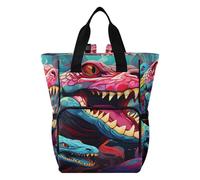 DDDIYEU Serpents D'Art Aquarelle De Mer Sac à Langer Sac à Dos Grande Capacité Multifonction Sac à Couches pour Voyage Maman Femme Papa