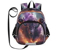 DDDIYEU Vache Feu En ColèRe Pourpre Sac à Dos Bébé Rigolo avec Oreilles,Mini Sac à Épaule Adorable,Sac à Dos pour Enfants