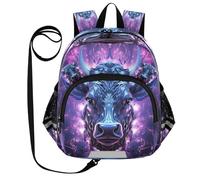 DDDIYEU Vache TiréE Pourpre Sac à Dos Bébé Rigolo avec Oreilles,Mini Sac à Épaule Adorable,Sac à Dos pour Enfants