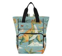 DDDIYEU VéLo De Dessin Animé De Dinosaures Sac à Langer Sac à Dos Grande Capacité Multifonction Sac à Couches pour Voyage Maman Femme Papa