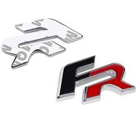 DDDXF 3D Chrome Métal FR Grille Avant Emblème Badge pour Côté Voiture Fender Tail Autocollant FR Decal pour Seat Ibiza Altea Leon, Bodystickers
