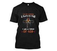 DDfe31r Weekly I-m-No-Longer-A-Slave-to-Fear-I-Am-A-Child-of-God-Shirt Black 3XL