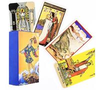 DDFF Jeu de Tarot Rider Waite Classique - 78 Cartes Divinatoires - pour Débutants ou Passionnés - Tarot pour Voyance, Pratique Ésotérique, Développement Personnel, Cadeau