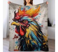 DDFRTYY Coq Plaid Couverture Polaire, Couvertures Polair Flanneladaptée Aux Canapés Et Aux Lits - Chaud, Facile À Entretenir (140×180cm)