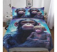 DDFRTYY Singe Parures De Lit avec Taies d'oreiller, Housse De Couette Polyester Ensemble Microfibre Douce pour Hommes Et Femmes King(220x240cm)