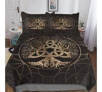 DDFRTYY Viking Myth Parure De Lit Housse De Couette Et Taies d'oreiller 3 Pièces Housse De Couette Microfibre pour Enfants Adultes Double (200x200cm)