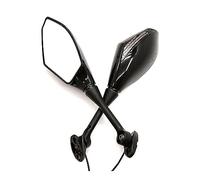 DDGBERFP pour K&awasaki Ninja 250R 2008-2011 Ninja 650R 2009-2011 Universel Moto Clignotant Vue Arrière Rétroviseurs Latéraux Pièces compatibles(Noir 1)