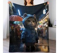 DDGHHKK Chat Plaid Polaire Canape Couverture - Jete De Canapé en Flannel, Doux Chaude, pour Le Voyage Lit, Fit All-Season （180×200cm）