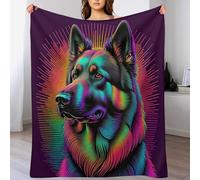 DDGHHKK Couverture Canapé Allemand Berger, Flannel Couvertures Douce Moelleuse, Chaude De Décoratifs pour Home Office Voyage （140×180cm）